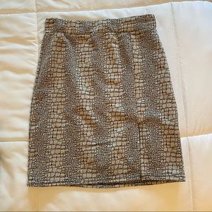 Nasty gal reptile skirt